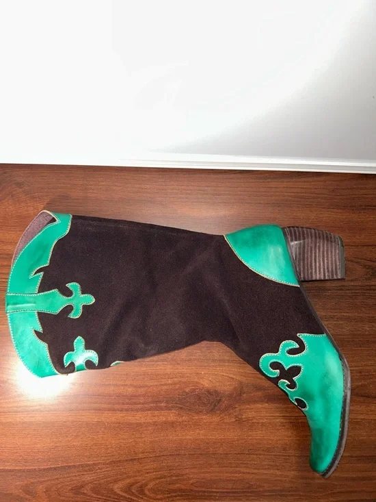 NWOT Corkys Elite Brand Suede & Leather Western Boots - Picture 5 of 11